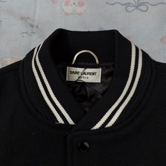 Saint Laurent Black Baseball Jacket - Picture 3 of 12